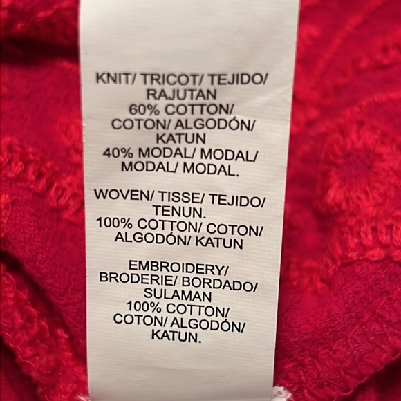 Lucky Brand Dark Pink Embroidered Short Sleeve Shirt - Picture 15 of 16